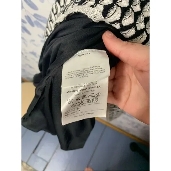 M Missoni Black White Classic Pattern Midi Knit Dress Size US 8 - Picture 6 of 9